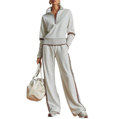 Women's Half-Zip Pants Set