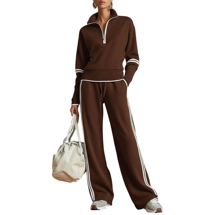 Women's Half-Zip Pants Set