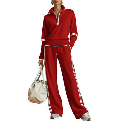 Women's Half-Zip Pants Set