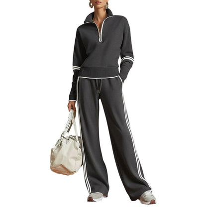 Women's Half-Zip Pants Set