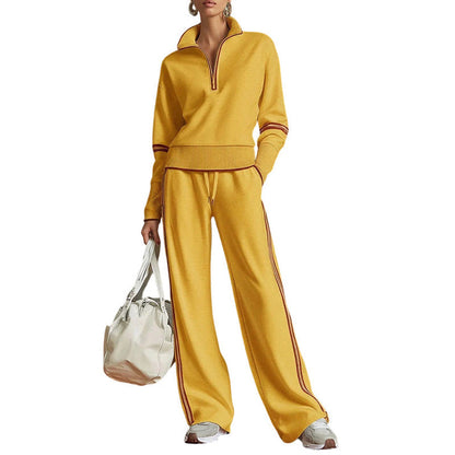 Women's Half-Zip Pants Set