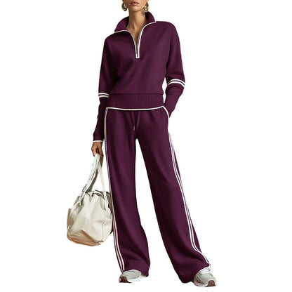 Women's Half-Zip Pants Set