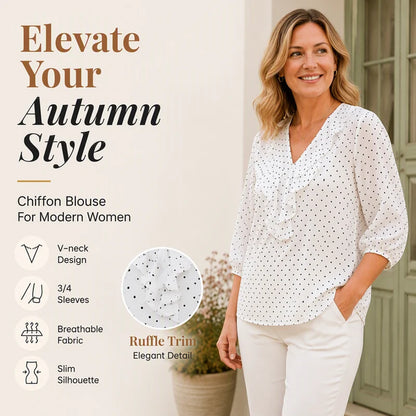Women's Ruffle Neck Top