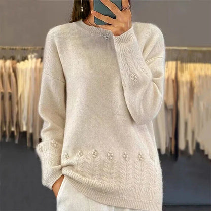 Women’s Cable Knit Round Neck Sweater