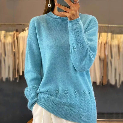 Women’s Cable Knit Round Neck Sweater