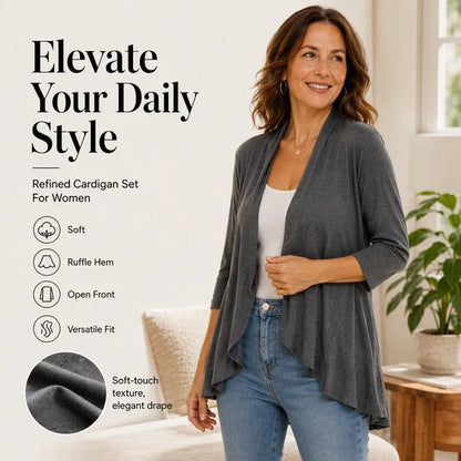 Women’s Open-Front Flowing Cardigan