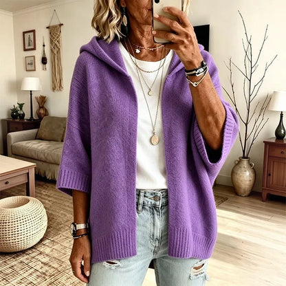 Women's Lightweight Hooded Knit Cardigan