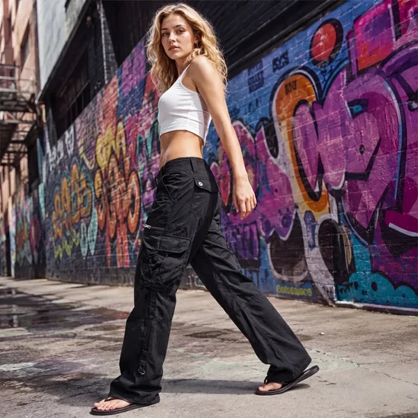 Women’s Wide-Leg Utility Cargo Pants