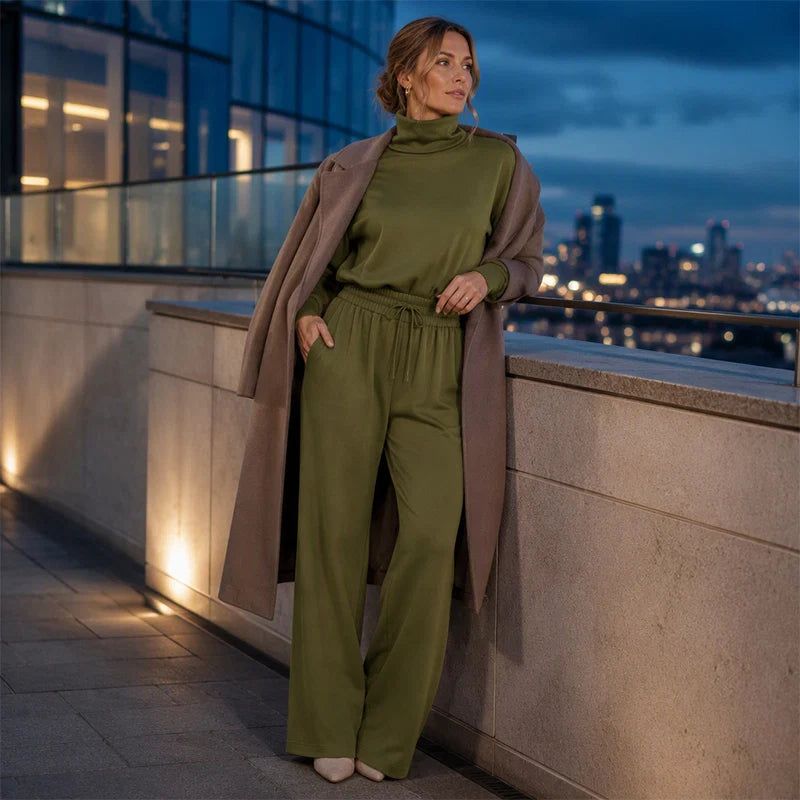 Women's Turtleneck Top and Pants Set