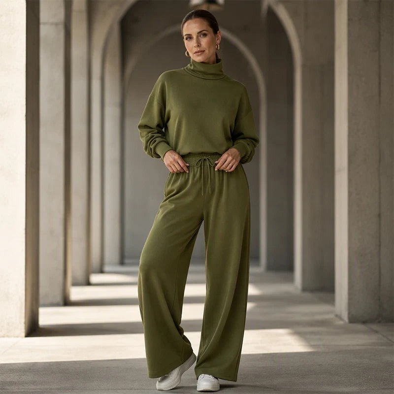 Women's Turtleneck Top and Pants Set