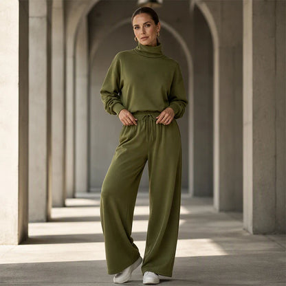 Women's Turtleneck Top and Pants Set