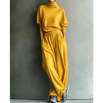 Women's Turtleneck Top and Pants Set