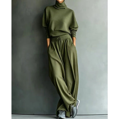 Women's Turtleneck Top and Pants Set