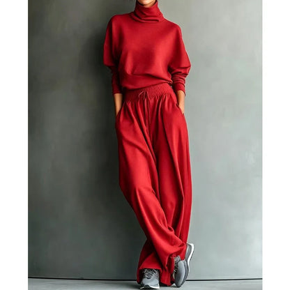 Women's Turtleneck Top and Pants Set