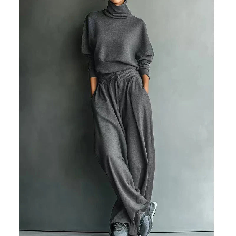 Women's Turtleneck Top and Pants Set