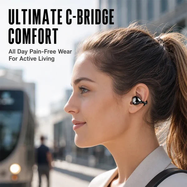 Open Ear Wireless Clip-On Earbuds