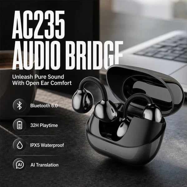 Open Ear Wireless Clip-On Earbuds