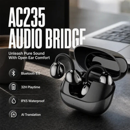 Open Ear Wireless Clip-On Earbuds