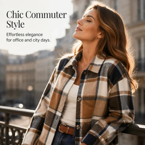 Women’s Relaxed Check Longline Shirt