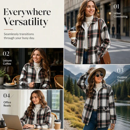 Women’s Relaxed Check Longline Shirt