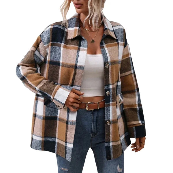 Women’s Relaxed Check Longline Shirt