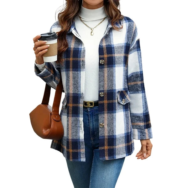 Women’s Relaxed Check Longline Shirt