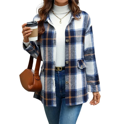 Women’s Relaxed Check Longline Shirt
