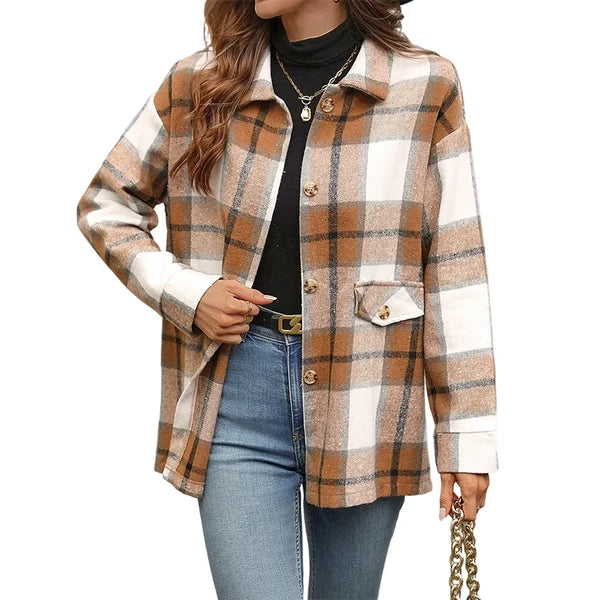 Women’s Relaxed Check Longline Shirt