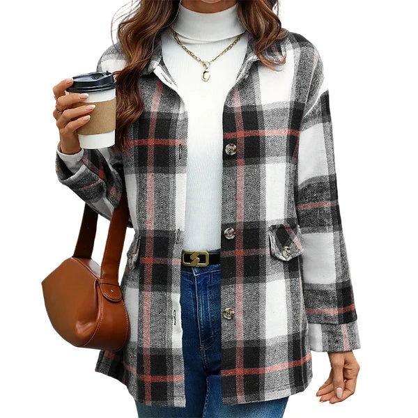 Women’s Relaxed Check Longline Shirt