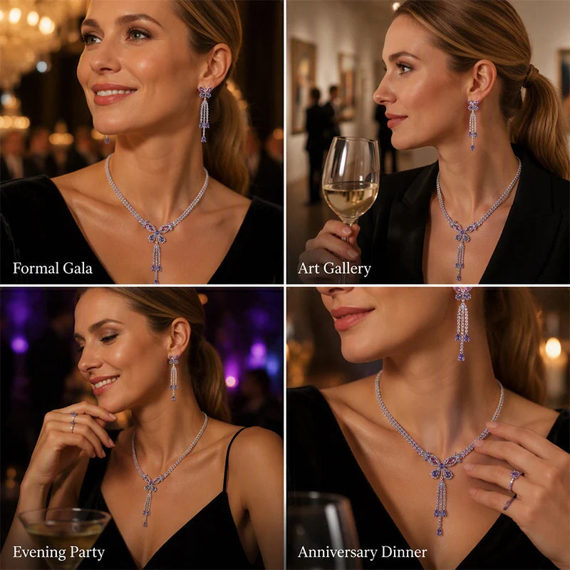Butterfly Necklace and Earrings Set