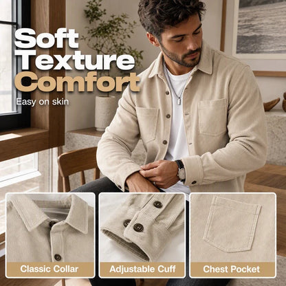 Men’s Corduroy Button-Front Shirt