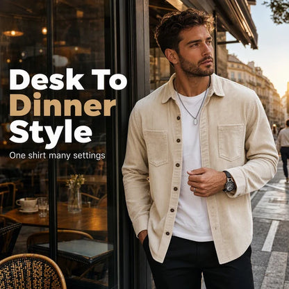 Men’s Corduroy Button-Front Shirt