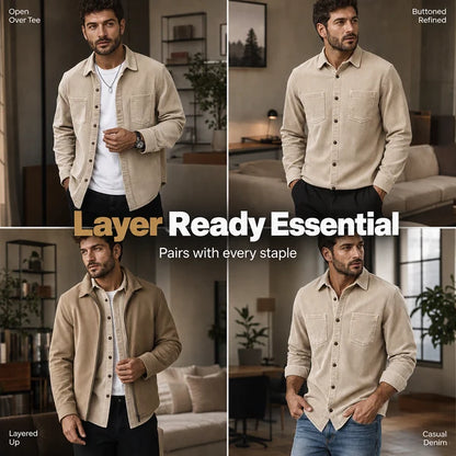Men’s Corduroy Button-Front Shirt