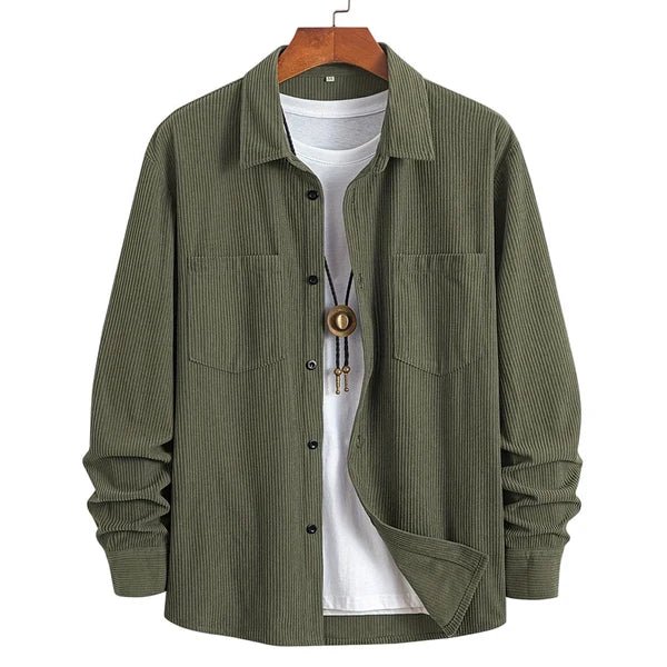 Men’s Corduroy Button-Front Shirt