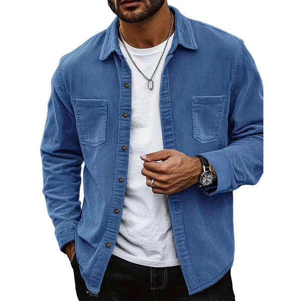Men’s Corduroy Button-Front Shirt