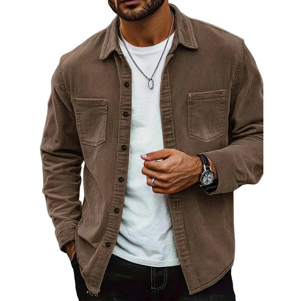 Men’s Corduroy Button-Front Shirt