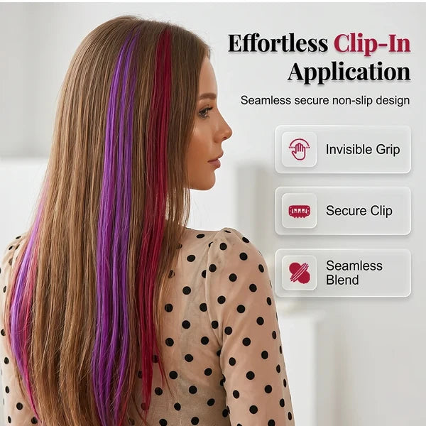 Color Accent Clip-In Hair Extensions