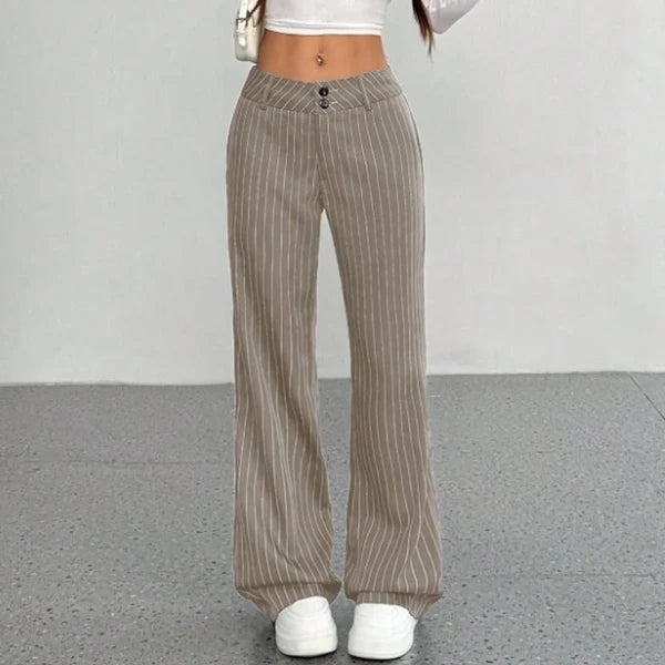 Women’s Pinstripe Wide-Leg Pants