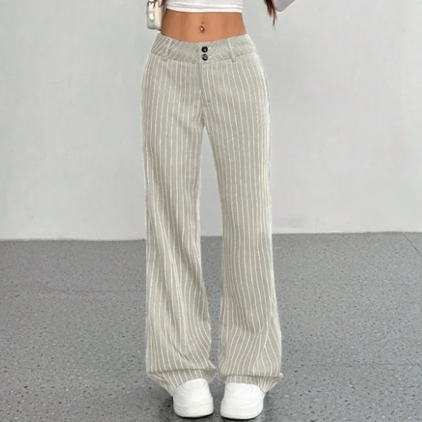 Women’s Pinstripe Wide-Leg Pants