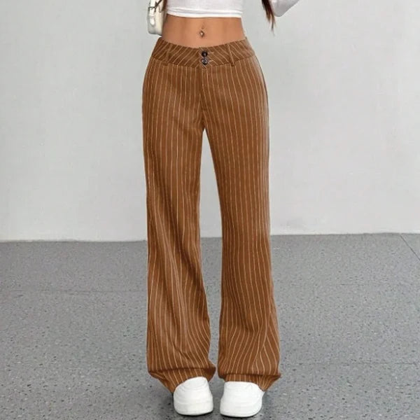 Women’s Pinstripe Wide-Leg Pants
