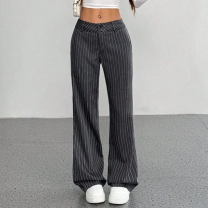 Women’s Pinstripe Wide-Leg Pants