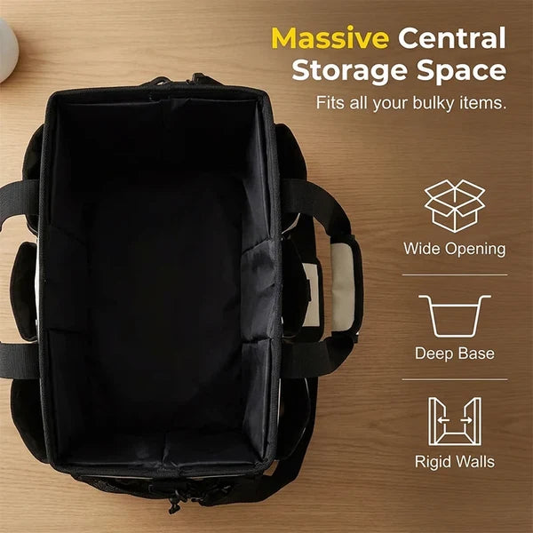 Multi-Pocket Open Utility Tote