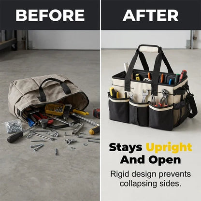 Multi-Pocket Open Utility Tote