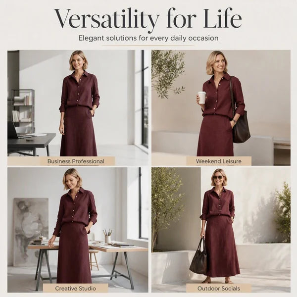 Women’s Relaxed Shirt & Skirt Set