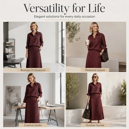 Women’s Relaxed Shirt & Skirt Set