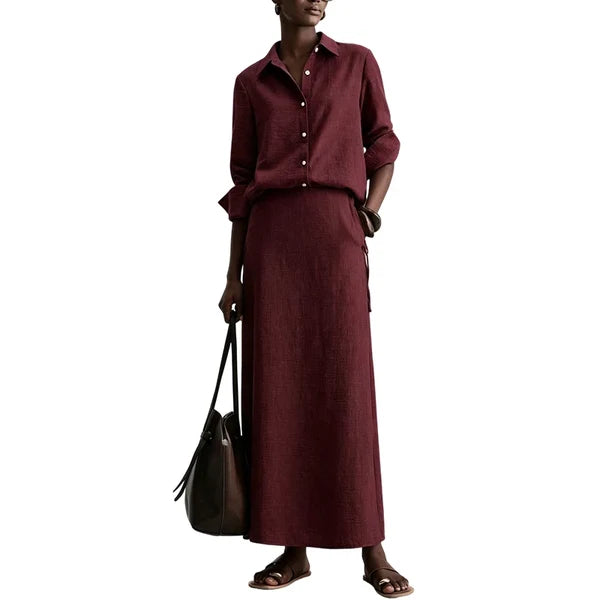 Women’s Relaxed Shirt & Skirt Set