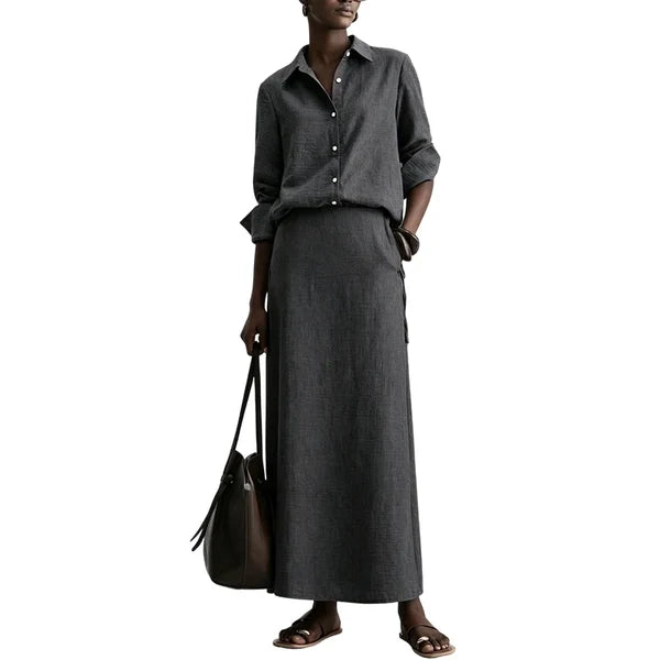 Women’s Relaxed Shirt & Skirt Set