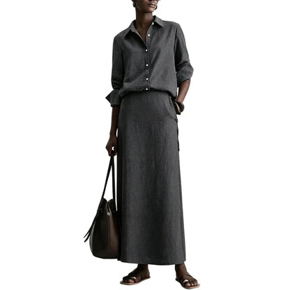 Women’s Relaxed Shirt & Skirt Set