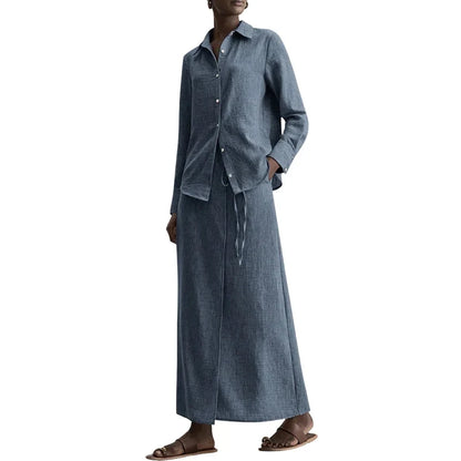 Women’s Relaxed Shirt & Skirt Set