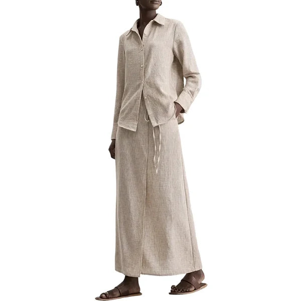 Women’s Relaxed Shirt & Skirt Set